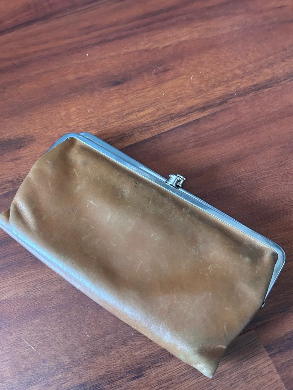 Hobo Lauren Leather Clutch Tan Brown Wallet